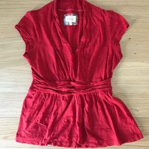 Anthropologie Deletta Peplum Top